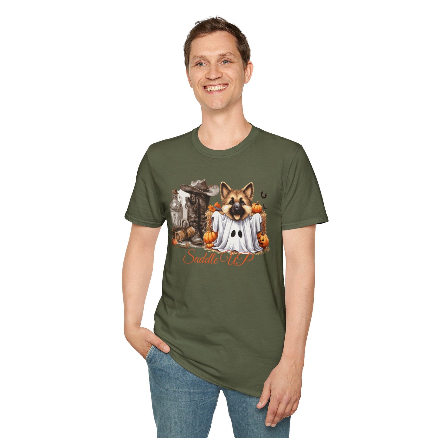 Germany Shepherd Puppy Halloween Softstyle T-Shirt