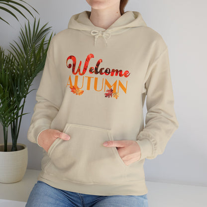 Welcome Autumn Leaves - Unisex Heavy Blend™ Hooded Sweatshirt