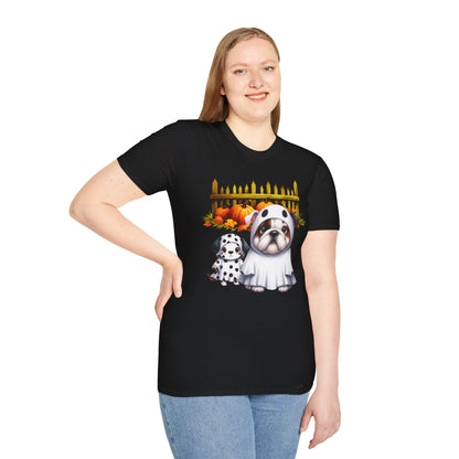 Unisex Softstyle T-Shirt - Bull Dog and Dalmatian Puppies