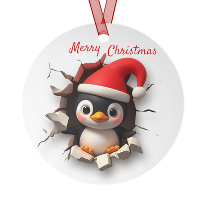 3D Penguin Metal Ornaments