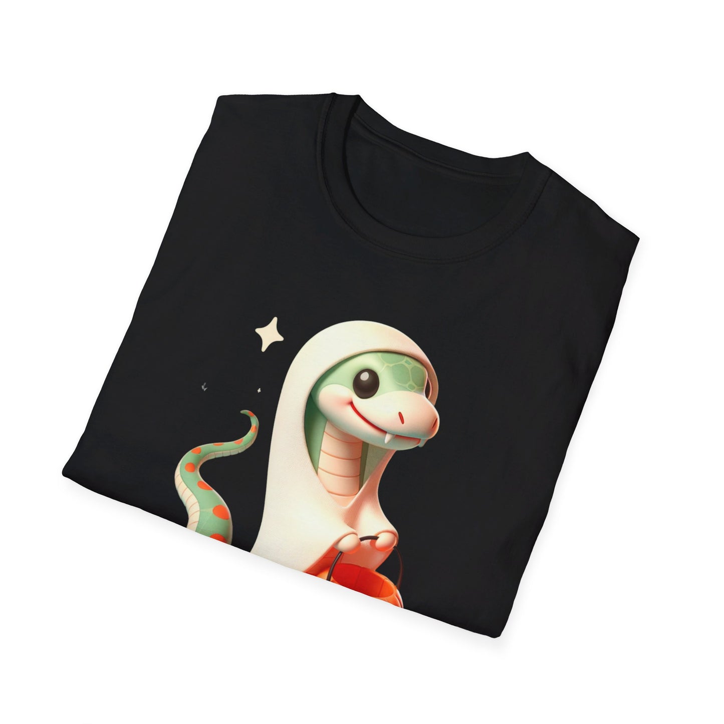 Halloween Snake T-Shirt - Adorable baby snake dressed in sheet is ready for some ghostly Trick or Treats.