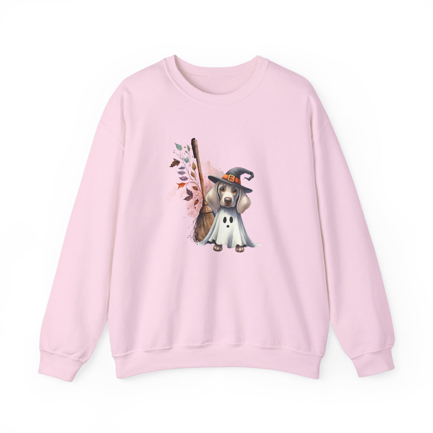 Unisex Heavy Blend™ Crewneck Sweatshirt - Weimaraner Witch Puppy