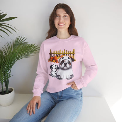 Unisex Heavy Blend™ Crewneck Sweatshirt - Bull Dog and Dalmatian Puppies