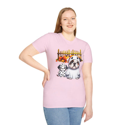 Unisex Softstyle T-Shirt - Bull Dog and Dalmatian Puppies