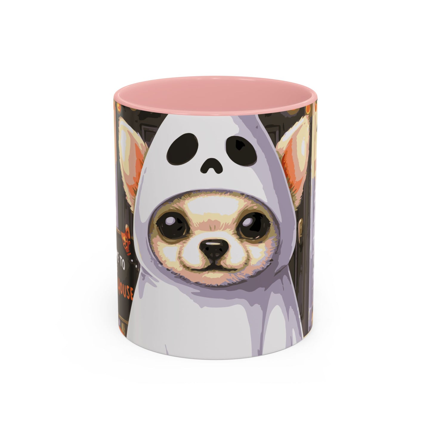 Halloween Accent Coffee Mug (11 oz) Chihuahua Ghost Puppy