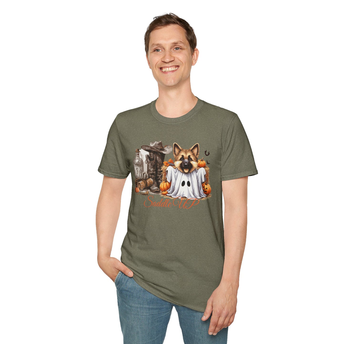 Germany Shepherd Puppy Halloween Softstyle T-Shirt