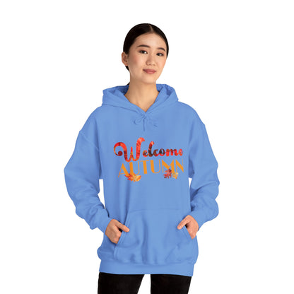 Welcome Autumn Leaves Hoodie - Unisex Heavy Blend™ Hooded Sweatshirt