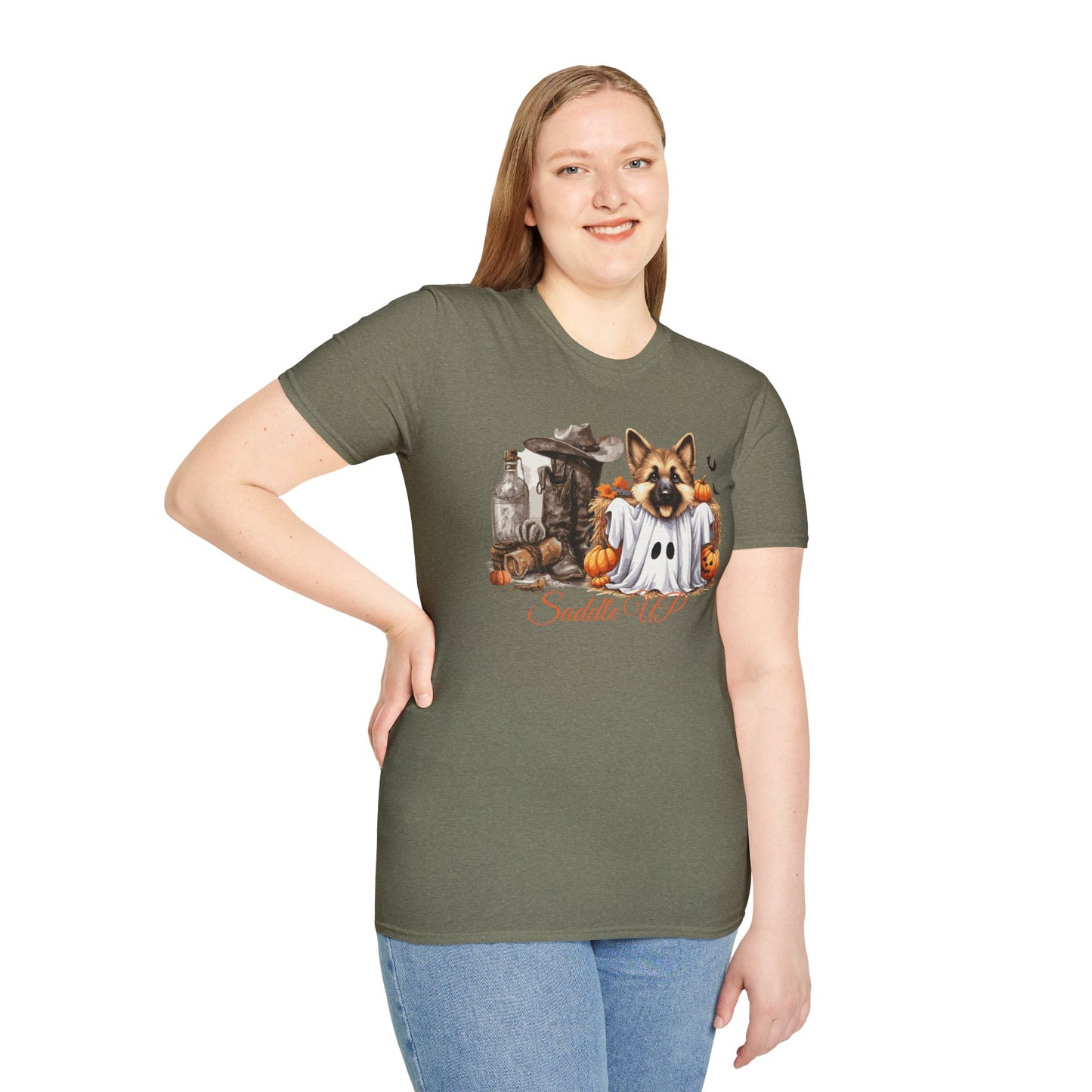 Germany Shepherd Puppy Halloween Softstyle T-Shirt