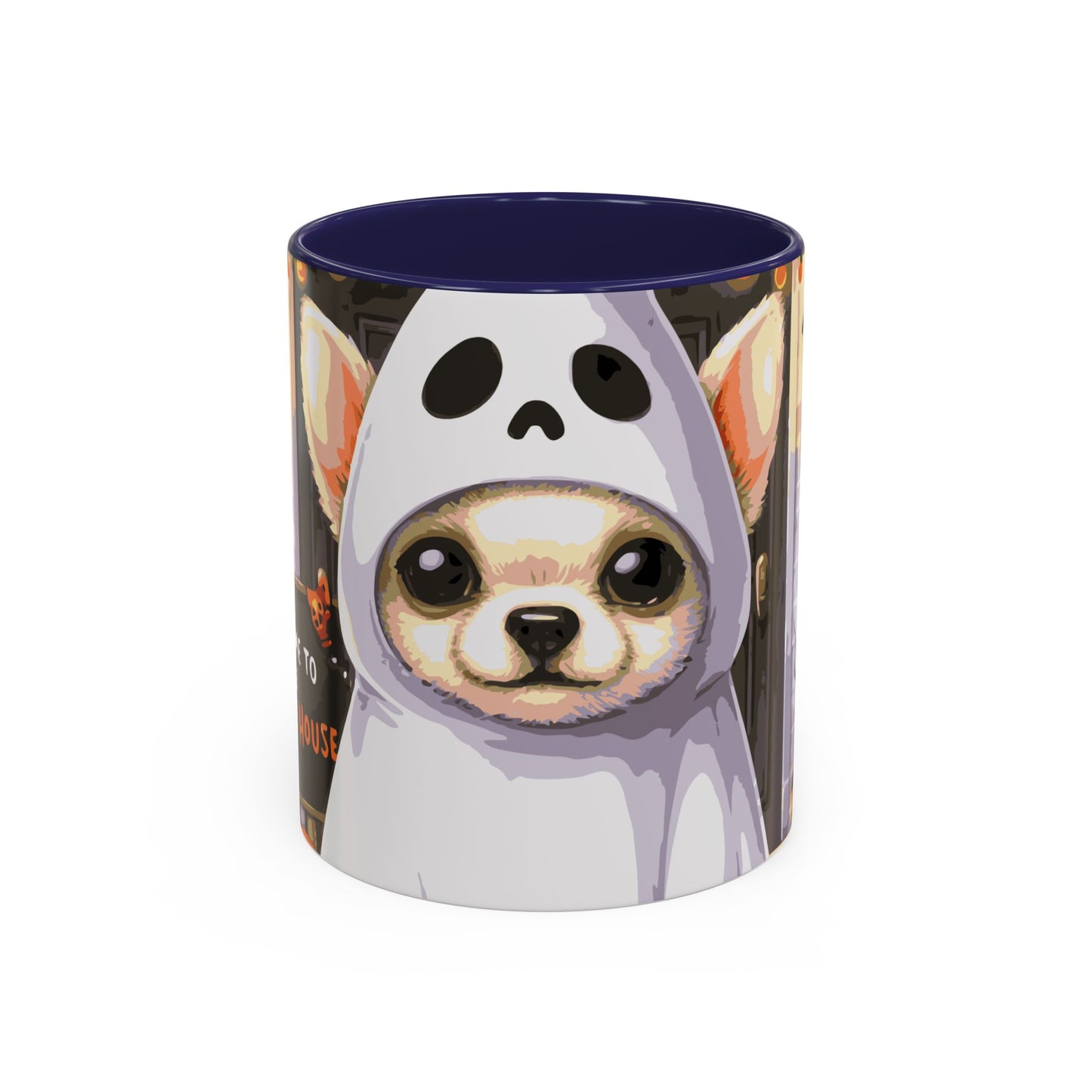 Halloween Accent Coffee Mug (11 oz) Chihuahua Ghost Puppy