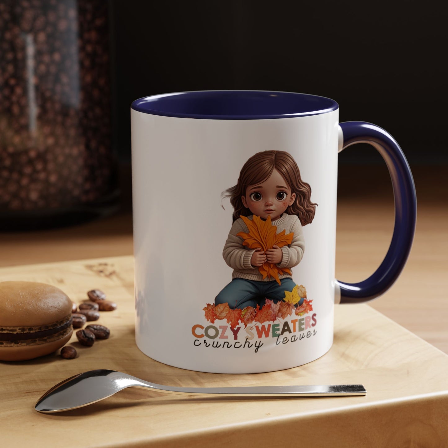 Cozy Sweaters and Crunchy Leaves - Accent Coffee Mug (11, 15oz)