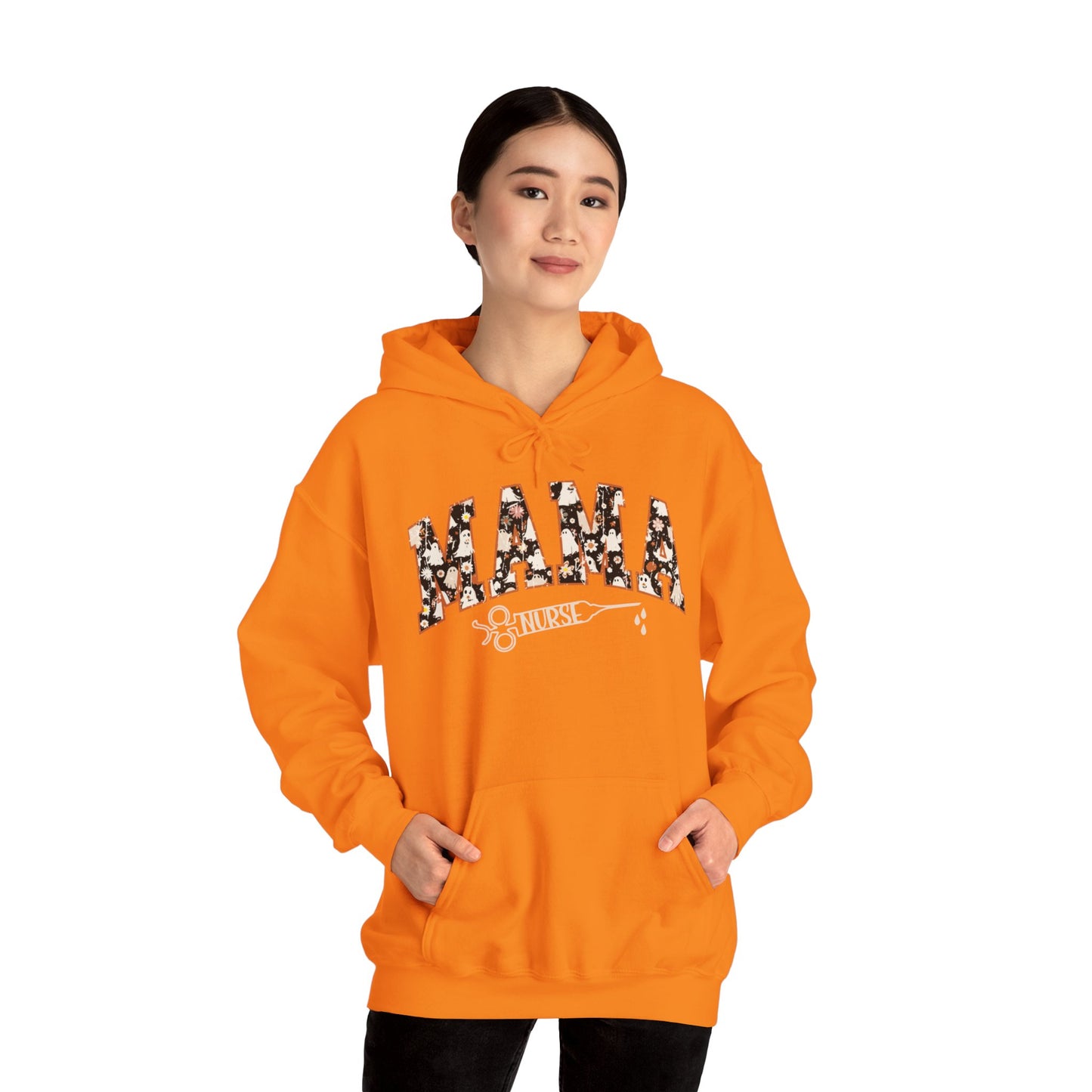 Unisex Heavy Blend™ Hooded Sweatshirt - Halloween Mama Nurse