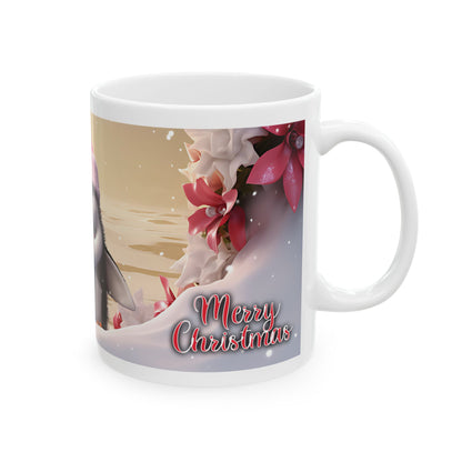 Christmas Penguin Ceramic Mug, (11oz, 15oz)