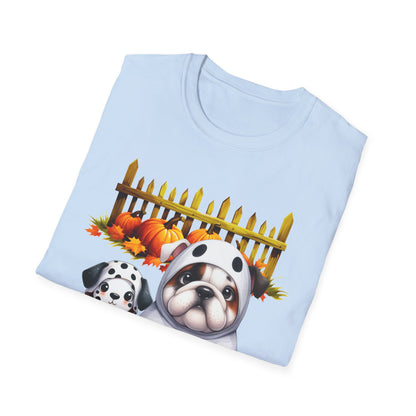 Unisex Softstyle T-Shirt - Bull Dog and Dalmatian Puppies