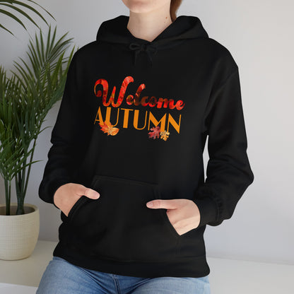 Welcome Autumn Leaves - Unisex Heavy Blend™ Hooded Sweatshirt