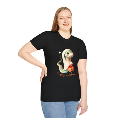 Halloween Snake T-Shirt - Adorable baby snake dressed in sheet is ready for some ghostly Trick or Treats.