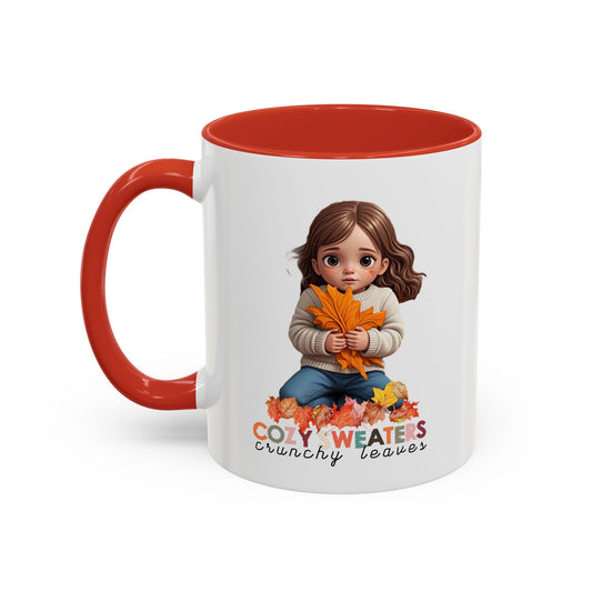 Cozy Sweaters and Crunchy Leaves - Accent Coffee Mug (11, 15oz)