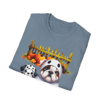 Unisex Softstyle T-Shirt - Bull Dog and Dalmatian Puppies