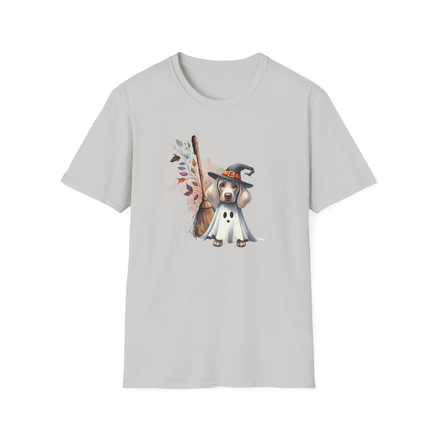 Unisex Softstyle T-Shirt - Adorable Weimaraner Witch Puppy