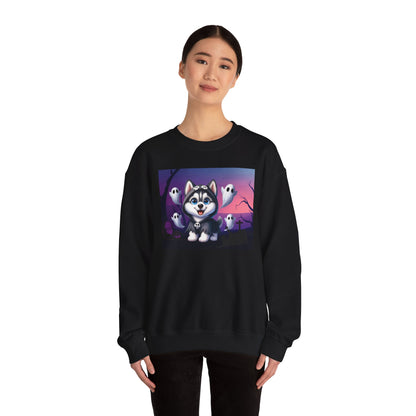 Unisex Heavy Blend™ Crewneck Sweatshirt Husky Ghost Punisher