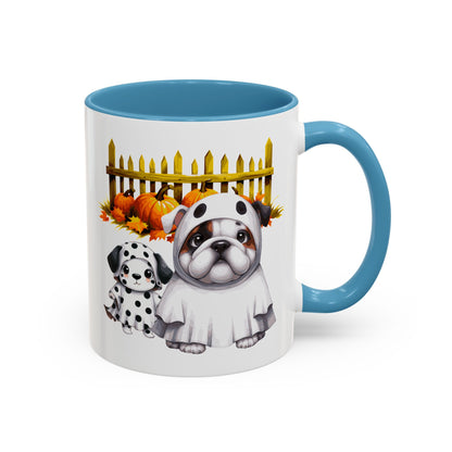 Halloween Accent Coffee Mug (11 oz) Bull Dog and Dalmatian Puppies