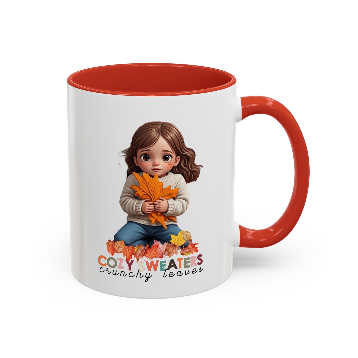 Cozy Sweaters and Crunchy Leaves - Accent Coffee Mug (11, 15oz)