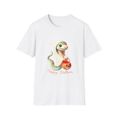 Halloween Snake T-Shirt - Adorable baby snake dressed in sheet is ready for some ghostly Trick or Treats.