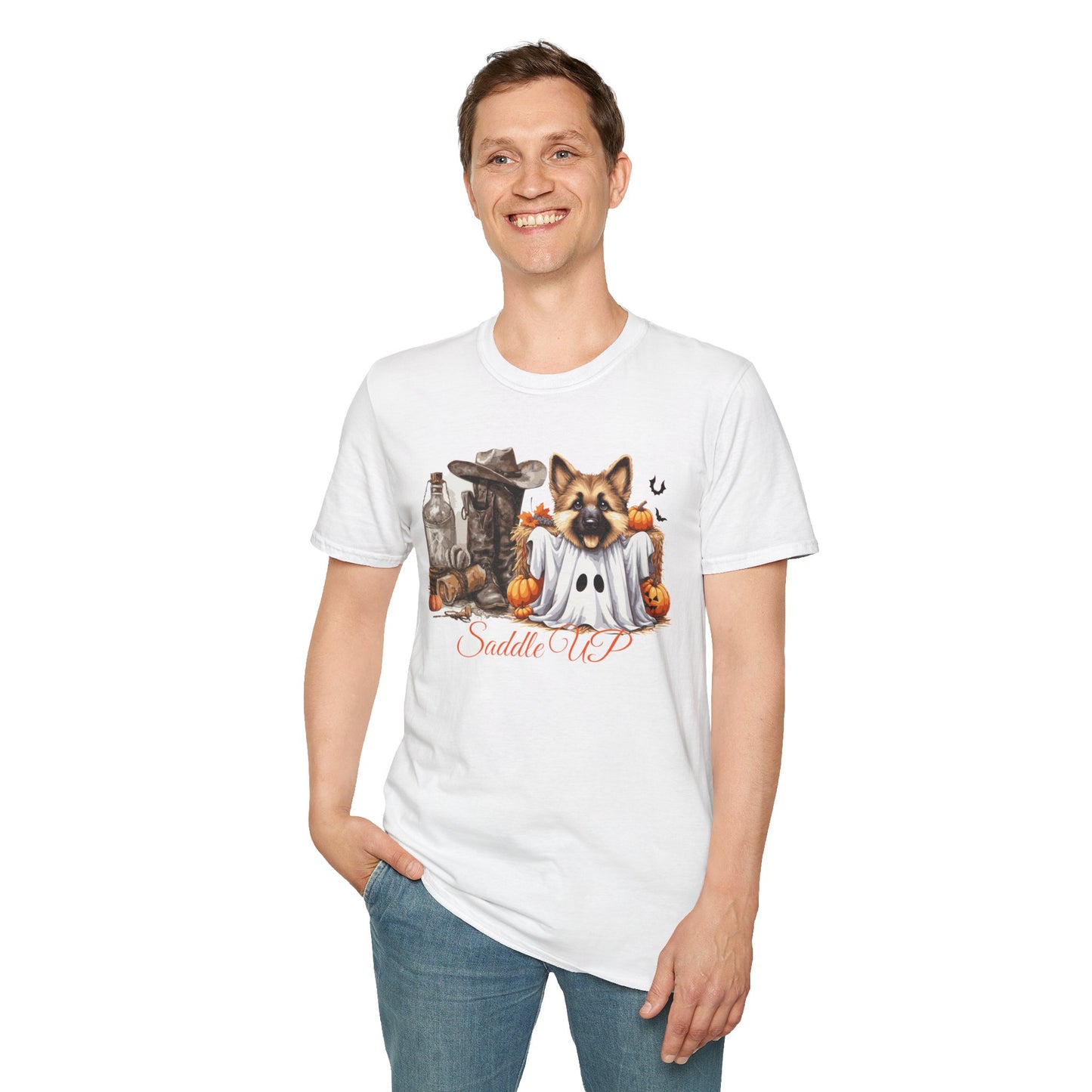 Germany Shepherd Puppy Halloween Softstyle T-Shirt