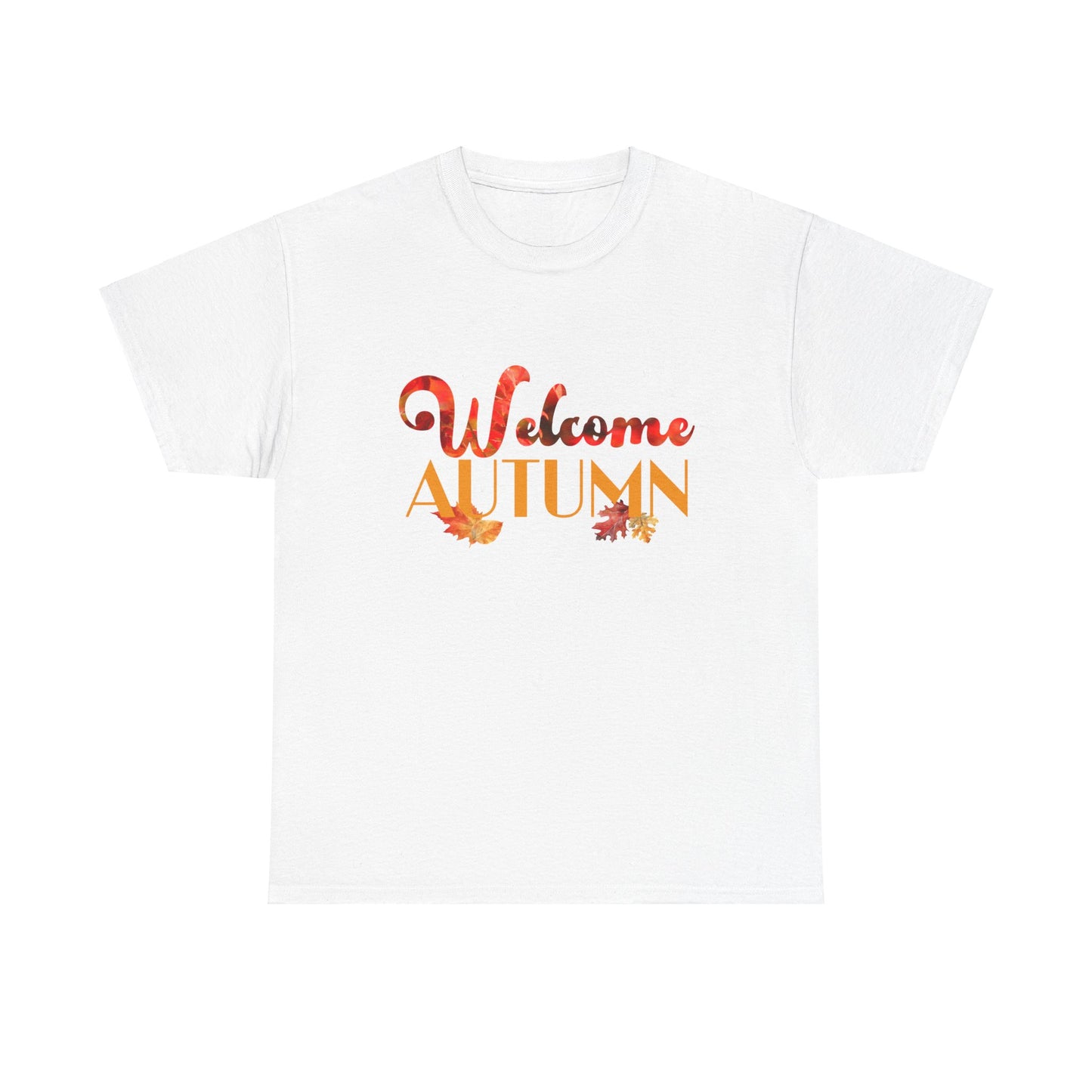 Welcome Autumn Leaves - Unisex Heavy Cotton Tee