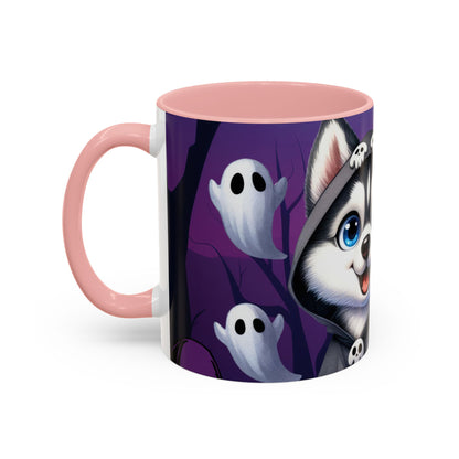 Halloween Accent Coffee Mug (11 oz) - Punisher Husky