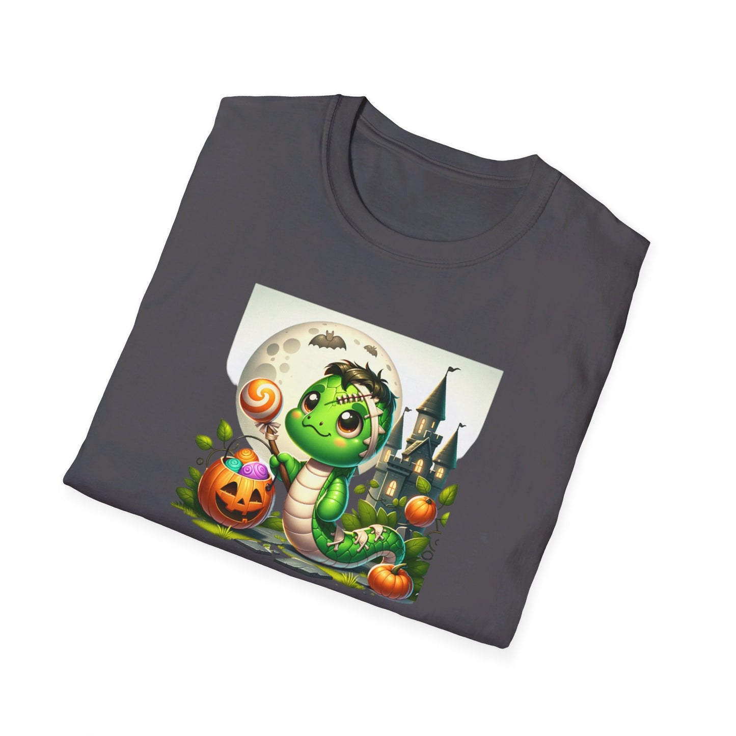 Halloween Snake T-Shirt - This cute baby Frankenstein snake is sure to instill cuteness overload instead of fear and terror.