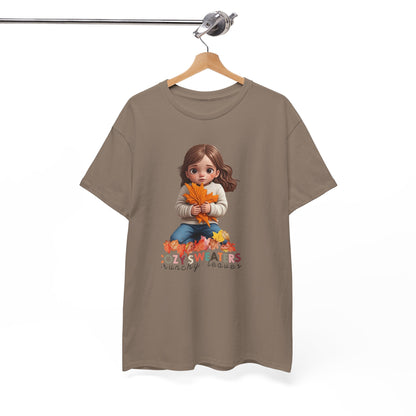 Cozy Sweaters and Crunchy Leaves - Unisex Heavy Cotton Tee