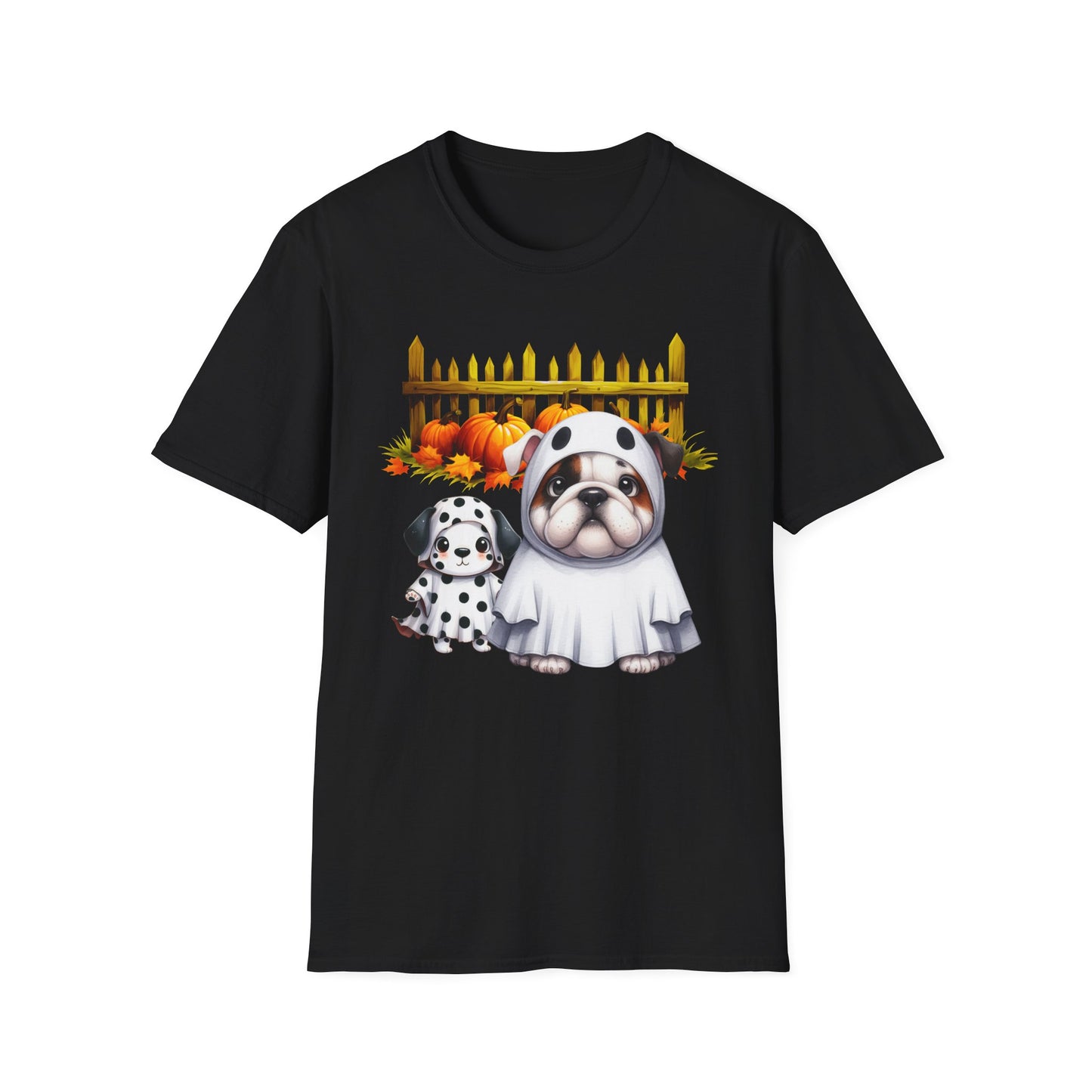 Unisex Softstyle T-Shirt - Bull Dog and Dalmatian Puppies