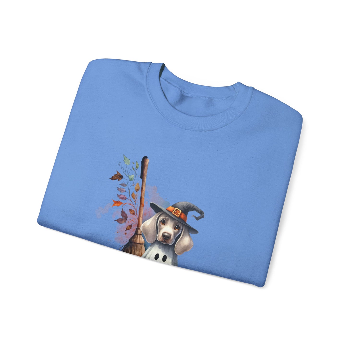 Unisex Heavy Blend™ Crewneck Sweatshirt - Weimaraner Witch Puppy