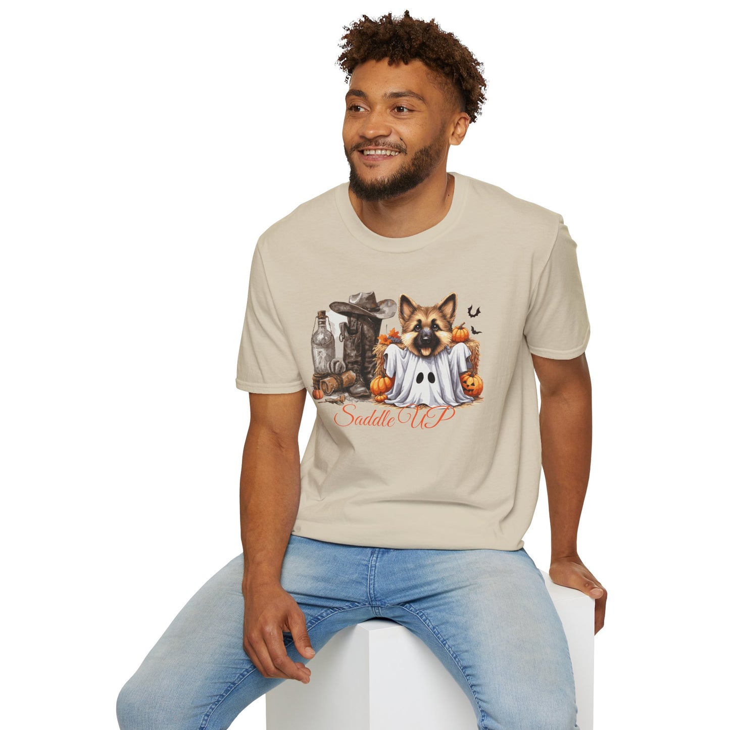 Germany Shepherd Puppy Halloween Softstyle T-Shirt