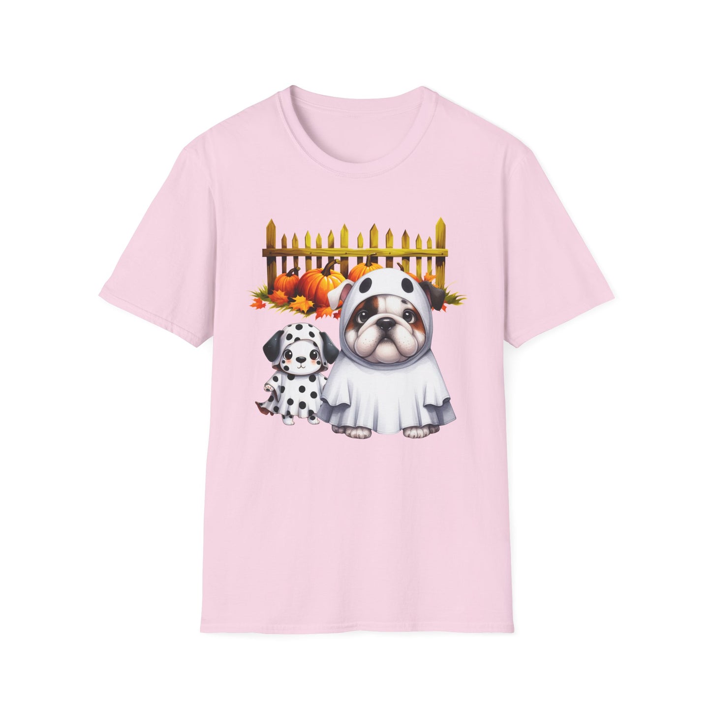 Unisex Softstyle T-Shirt - Bull Dog and Dalmatian Puppies