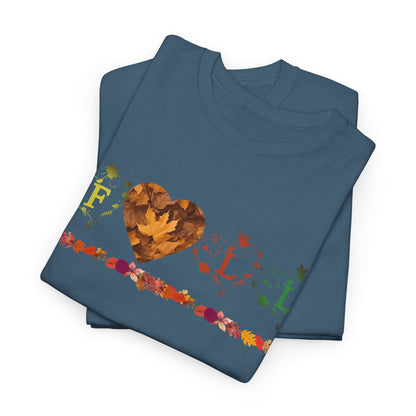 Unisex Heavy Cotton Tee - Fall Leaves