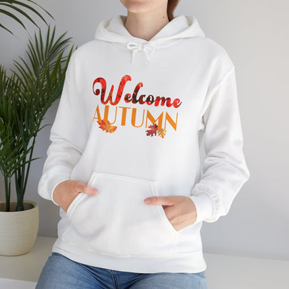 Welcome Autumn Leaves - Unisex Heavy Blend™ Hooded Sweatshirt