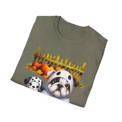 Unisex Softstyle T-Shirt - Bull Dog and Dalmatian Puppies