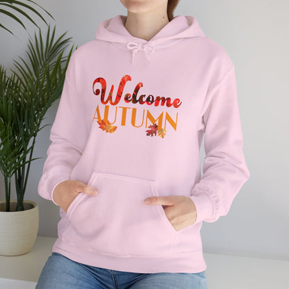 Welcome Autumn Leaves Hoodie - Unisex Heavy Blend™ Hooded Sweatshirt