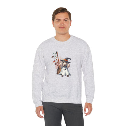 Unisex Heavy Blend™ Crewneck Sweatshirt - Weimaraner Witch Puppy