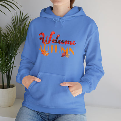 Welcome Autumn Leaves - Unisex Heavy Blend™ Hooded Sweatshirt