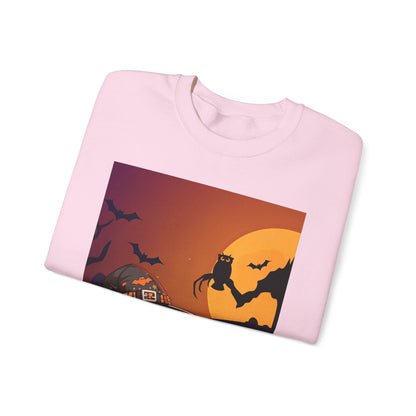 Unisex Heavy Blend™ Crewneck Sweatshirt - Pit Bull Pup and Pumpkins