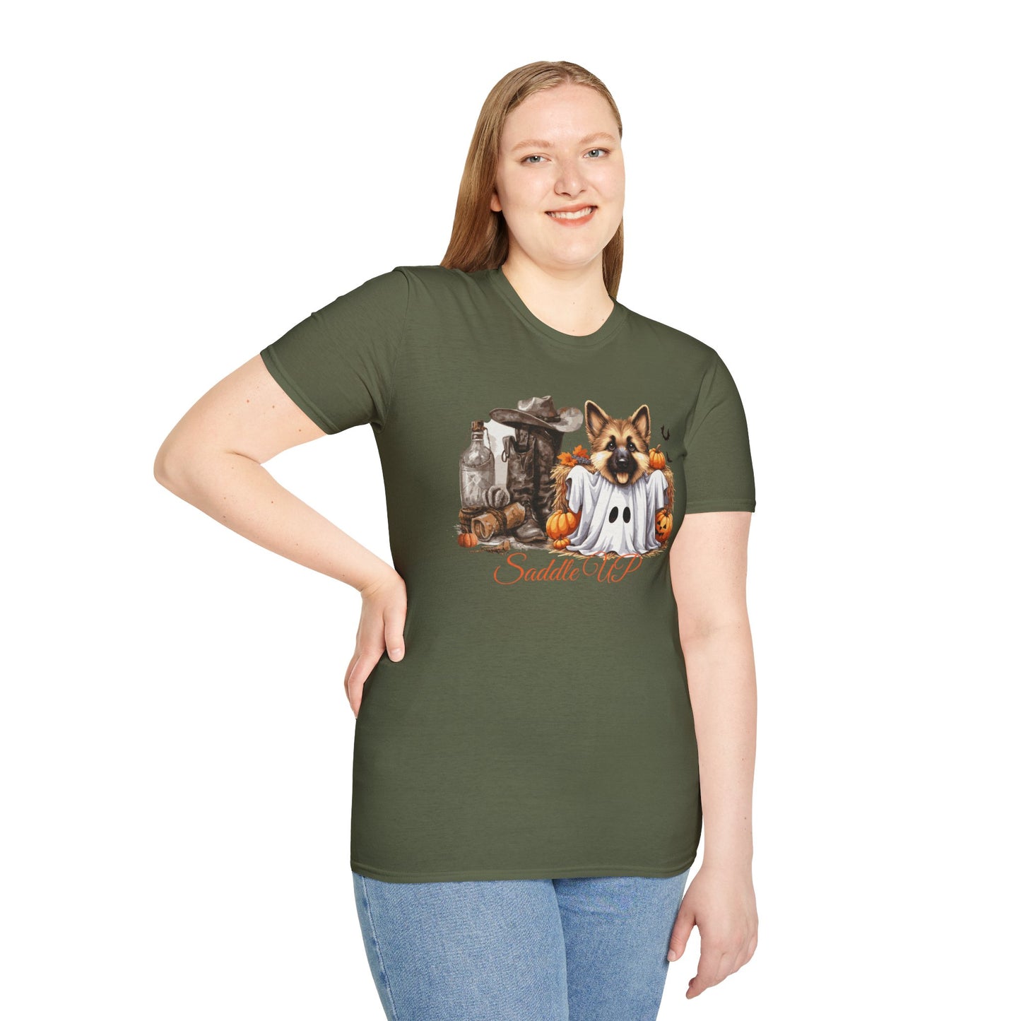 Germany Shepherd Puppy Halloween Softstyle T-Shirt