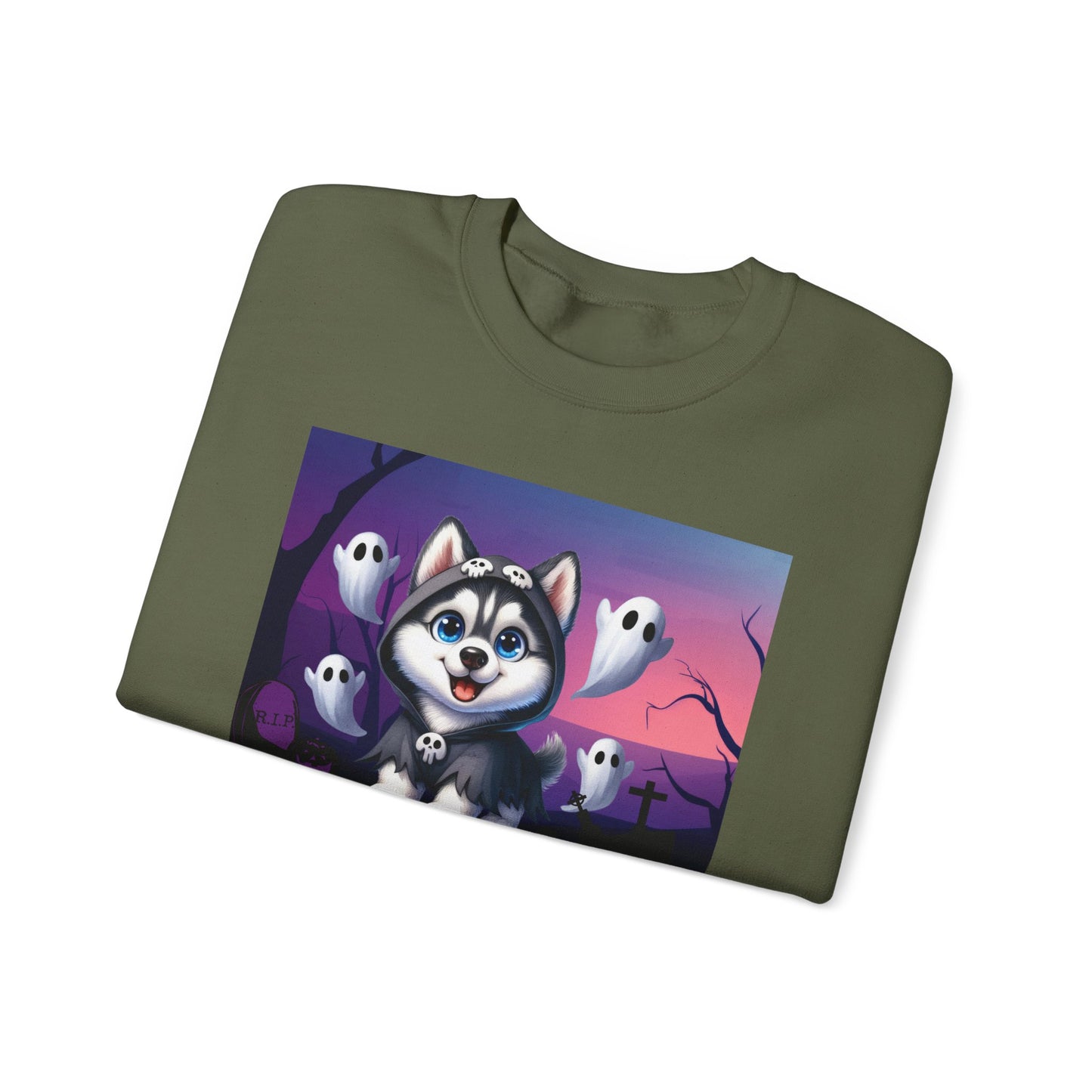 Unisex Heavy Blend™ Crewneck Sweatshirt Husky Ghost Punisher