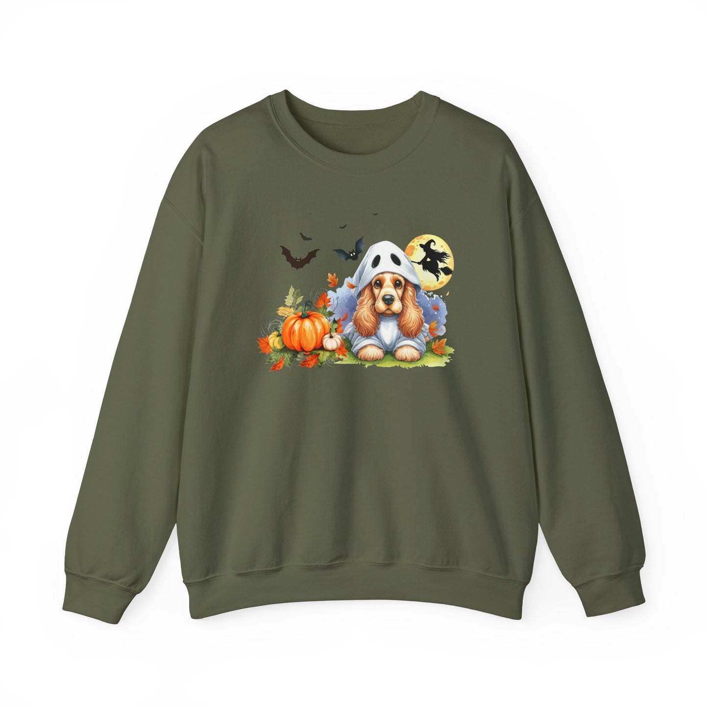 Unisex Heavy Blend™ Crewneck Sweatshirt - Cocker Spaniel Ghost Puppy