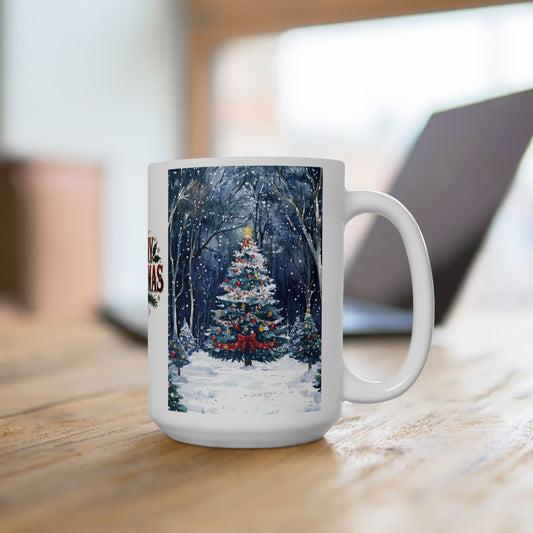 Merry Christmas Ceramic Mug, (11oz, 15oz)