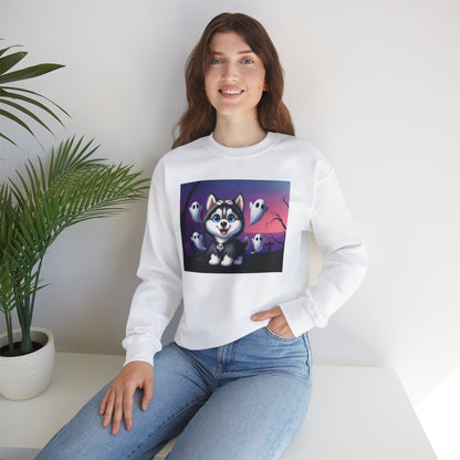 Unisex Heavy Blend™ Crewneck Sweatshirt Husky Ghost Punisher