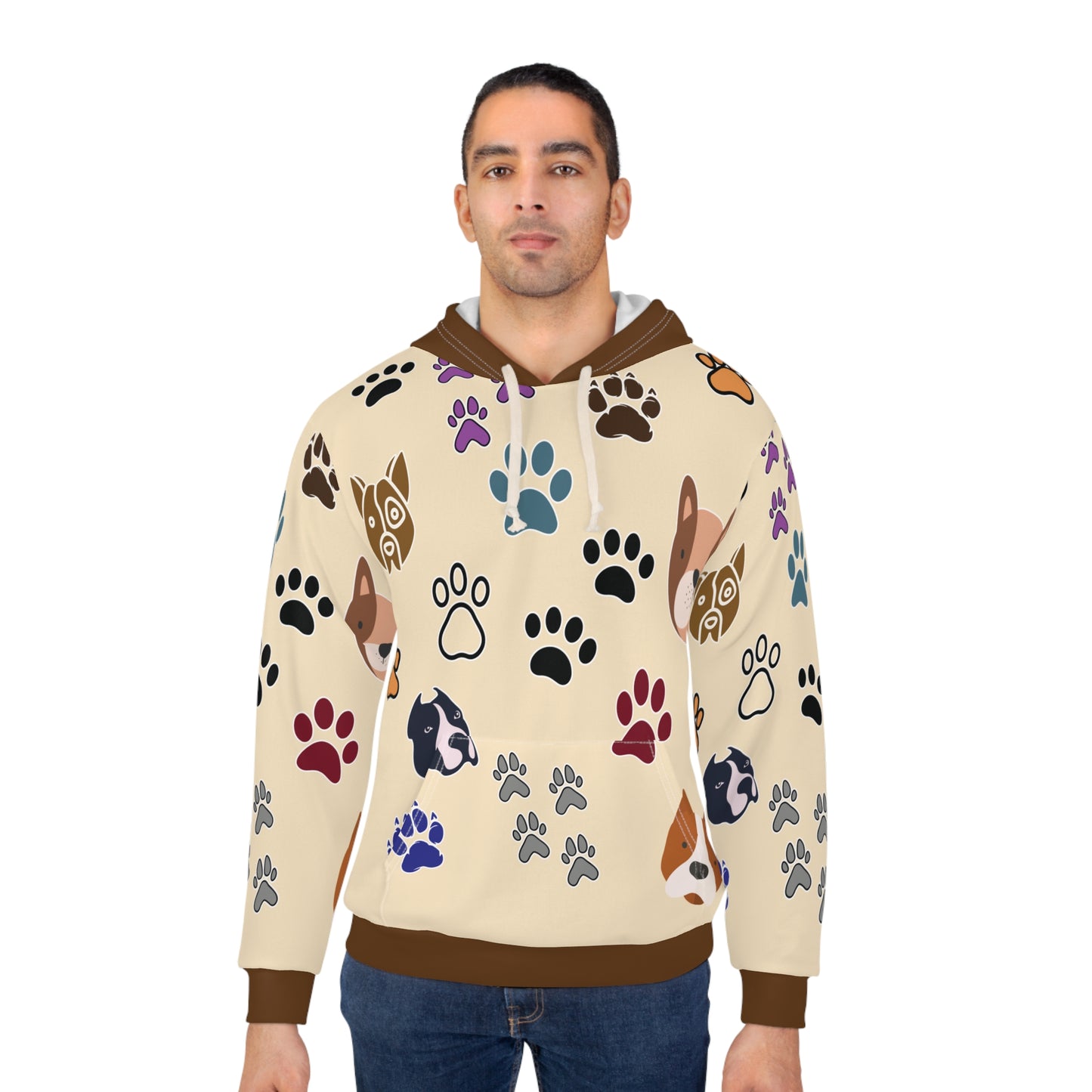 American Bulldog Unisex Pullover Hoodie (AOP)