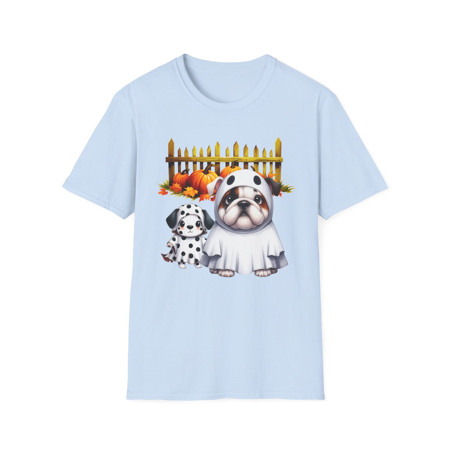 Unisex Softstyle T-Shirt - Bull Dog and Dalmatian Puppies