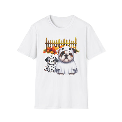 Unisex Softstyle T-Shirt - Bull Dog and Dalmatian Puppies